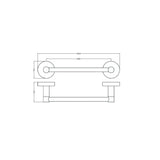 Bemeta Rawell Ράγα Μπάνιου Μονή 206mm Χρωμέ Με Μαγνήτη Για