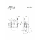 Μπαταρία Μπάνιου Λουτρού Tech Inox Μπρονζέ Brushed