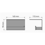 Sanco Agora Χαρτοθήκη Με Καπάκι Επιτοίχια Μεταλλικη Μαύρο