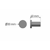 Sanco Twist Άγκιστρο Μονό Μπάνιου Χρωμέ με Βίδα 00671-A03