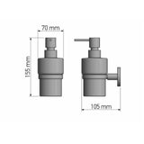 Sanco Twist Επιτοίχιο Dispenser Γυάλινο Χρωμέ 14322-A03