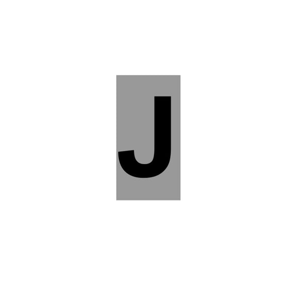 Πινακίδα σήμανσης αλουμινίου 30X40mm Γράμμα J - Αριθμοί &