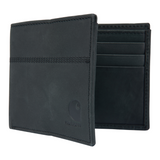 Πορτοφόλι Saddle Leather Bifold 8 Θήκες Black Carhartt B0000207 -001
