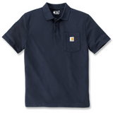 Μπλουζά Ανδρική Polo Κοντομάνικη Midweight Pocket Navy Carhartt 106685-NVY