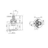 Κεραμικός Μηχανισμός Μπαταρίας Ø35 1 Πειράκι Χωρίς Διανομέα Kerox K35C