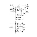 Μπαταρία Λουτρού Χρωμέ Bauedge GROHE 23334000