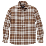 Πουκάμισο Ανδρικό Rugged Flex Relaxed Fit Midweight Flannel Long-Sleeve Plaid Carhartt 107010-BRN