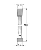 Σπιράλ Ντουζ Relexa Flex Πλαστικό 150cm Ασημί Grohe  28151002