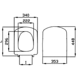 Κάλυμμα λεκάνης Soft Close Για Dama Senso Dinoplast D324S301K