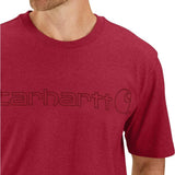 Μπλουζάκι Ανδρικό T-Shirt Relaxed Fit Heavyweight SS Logo Graphic Industry Red Carhartt 103361-R59