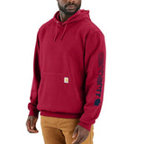 Ανδρικό Φούτερ Με Κουκούλα Loose Fit Midweight Logo Sleeve Graphic Industry Red Carhartt K288-R59