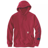 Ανδρικό Φούτερ Με Κουκούλα Loose Fit Midweight Logo Sleeve Graphic Industry Red Carhartt K288-R59