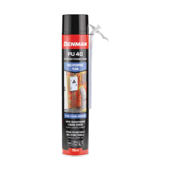 Αφρός Πολυουρεθάνης PU 40 750ml χειρός BENMAN 73016 - Αφροί
