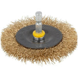 Συρματόβουρτσα Στρόγγυλη Για Δράπανο 75mm Ορειχάκλινη