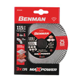 Διαμαντόδισκος Πλακιδίων 3-in-1 Maxpower 115mm Benman 10644