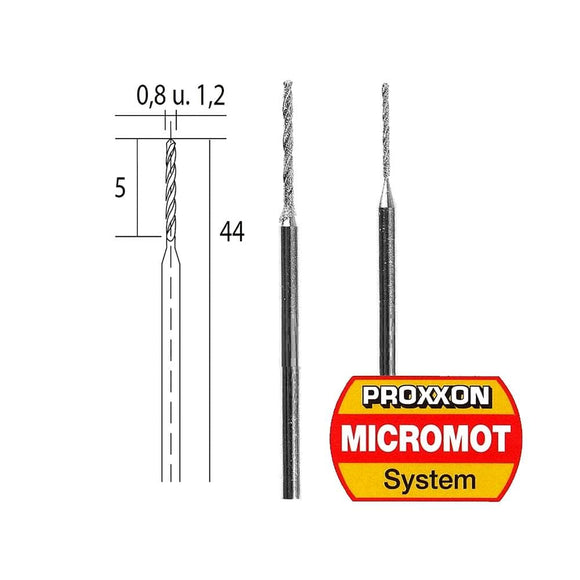 Διαμαντοτρύπανο 0.8 & 1.2mm Σετ Proxxon 2825510 - Τρυπάνια