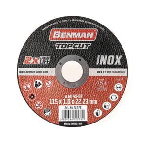 Δίσκος Κοπής Inox CD 115x1mm Benman 72578 - Δίσκοι Κοπής