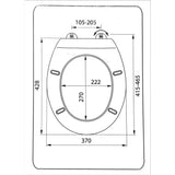 Κάλυμμα λεκάνης MDF Καφέ Soft Close Κλασικό Bisk Deska