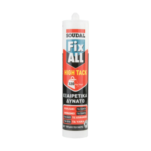 Κόλλα Ms Polymer Fix All High Tack 290ml Λευκη SOUDAL 20183