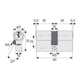 ΚΥΛΙΝΔΡΟΣ ΠΟΡΤΑΣ 30/35 Ε50Ν ABUS 501215.0001 – εικόνα 3