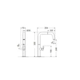 Μπαταρία Κουζίνας Ψηλή EVA 400746-400 Μαύρο Ματ Με Αποσπώμενο Ντους Ιταλίας Armando Vicario – εικόνα 3
