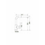 Μπαταρία Κουζίνας Ψηλή FLUO 18580-1451 Concrete Beton Μπεζ Ματ/Χρωμέ Με Αποσπώμενο Ντους Ιταλίας Armando Vicario – εικόνα 2