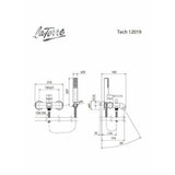 Μπαταρία Μπάνιου Λουτρού Tech Inox