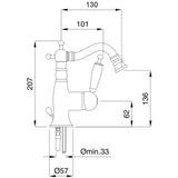 Μπαταρία Μπιντέ Oxford Χρωμέ 201-6323-100 Ιταλίας Bugnatese – εικόνα 2