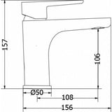 Μπαταρία Νιπτήρα Optima Total Black 00-02501/1B MODEA Μαύρο Ματ – εικόνα 2