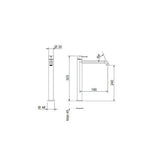 Μπαταρία Νιπτήρος Elle Ψηλή Gold Brushed 200-35016-211 Ιταλίας La Torre – εικόνα 2