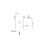 Μπαταρία Νιπτήρος Elle Ψηλή Μαύρη Black Brushed 200-35016-411 Ιταλίας La Torre – εικόνα 2