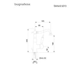 Μπαταρία Νιπτήρος Oxford Μαύρη Ματ 201-6313-400 Ιταλίας Bugnatese – εικόνα 2