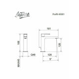 Μπαταρία Νιπτήρος PROFILI Χρωμέ 200-45001-100 Ιταλίας La Torre – εικόνα 2