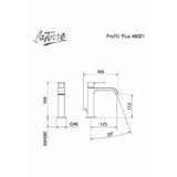 Μπαταρία Νιπτήρος PROFILI Plus Χρωμέ 200-46001-100 Ιταλίας La Torre – εικόνα 2
