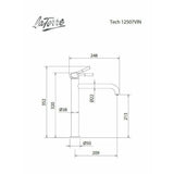 Μπαταρία Νιπτήρος Ψηλή Tech Inox