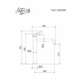 Μπαταρία Νιπτήρος Ψηλή Tech Μαύρο