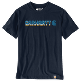 Μπλουζάκι Ανδρικό Irvine Relaxed Layered Logo T-Shirt Navy Carhartt 107318-I26