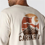Μπλουζάκι Ανδρικό Μακρυμάνικο Relaxed Fit Heavyweight Mountain Graphic Malt Carhartt 107260-W03