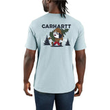 Μπλουζάκι Ανδρικό T-Shirt Pocket Outdoor Graphic Σιέλ Early Fog Carhartt 107269-HN6