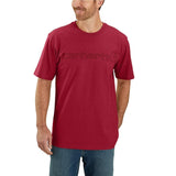 Μπλουζάκι Ανδρικό T-Shirt Relaxed Fit Heavyweight SS Logo Graphic Industry Red Carhartt 103361-R59