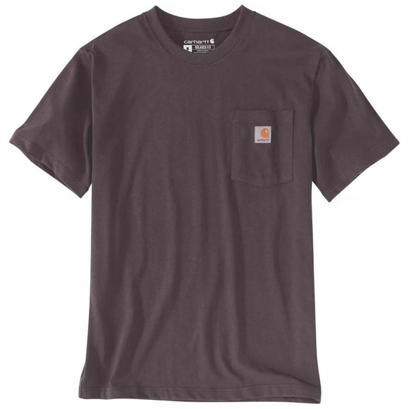 Μπλουζάκι Ανδρικό T-Shirt Relaxed Fit K87 Pocket Dark Sepia Carhartt 103296-BB3