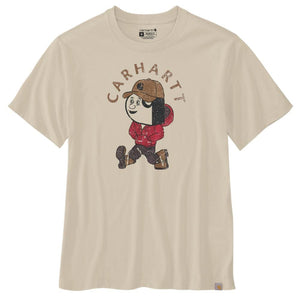 Μπλουζάκι Ανδρικό T-Shirt Relaxed Fit Lightweight Short-Sleeve Active Jac Graphic Oat Milk Carhartt 107051-A16