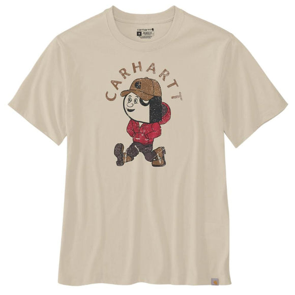 Μπλουζάκι Ανδρικό T-Shirt Relaxed Fit Lightweight Short-Sleeve Active Jac Graphic Oat Milk Carhartt 107051-A16