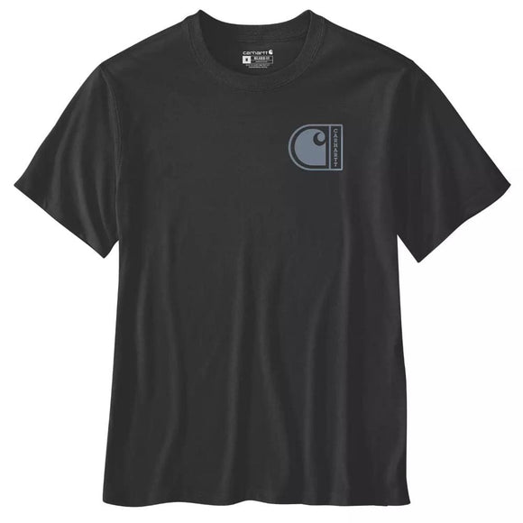 Μπλουζάκι Ανδρικό T-Shirt Relaxed Fit Lightweight Short-Sleeve C Graphic Black Carhartt 107048-N04