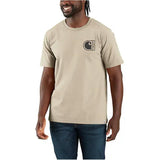 Μπλουζάκι Ανδρικό T-Shirt Relaxed Fit Lightweight Short-Sleeve C Graphic Oat Milk Carhartt 107048-A16