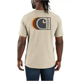 Μπλουζάκι Ανδρικό T-Shirt Relaxed Fit Lightweight Short-Sleeve C Graphic Oat Milk Carhartt 107048-A16
