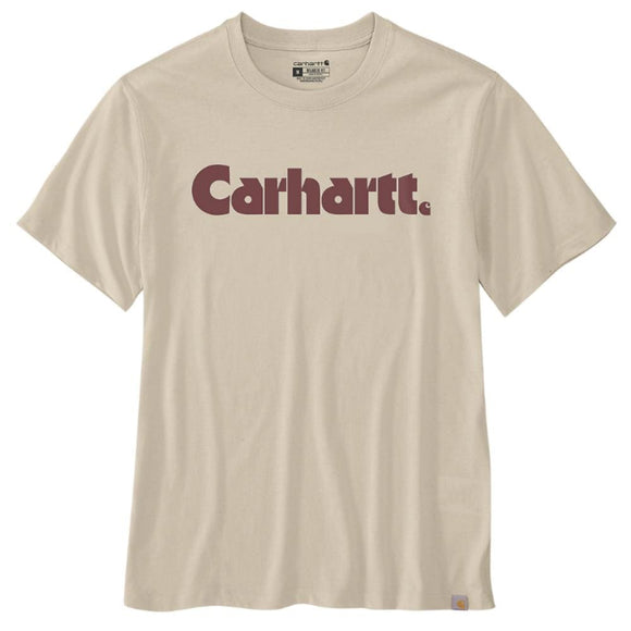 Μπλουζάκι Ανδρικό T-Shirt Relaxed Fit Lightweight Short-Sleeve Logo Graphic Oat Milk Carhartt 107046-A16