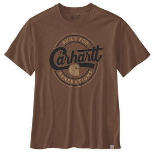 Μπλουζάκι Ανδρικό T-Shirt Relaxed Fit Lightweight Short-Sleeve Script Graphic Red Duck Heather Carhartt 107049-RC8