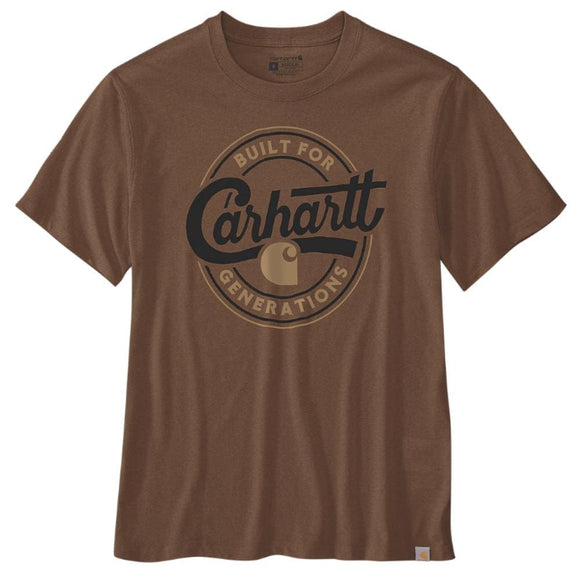 Μπλουζάκι Ανδρικό T-Shirt Relaxed Fit Lightweight Short-Sleeve Script Graphic Red Duck Heather Carhartt 107049-RC8