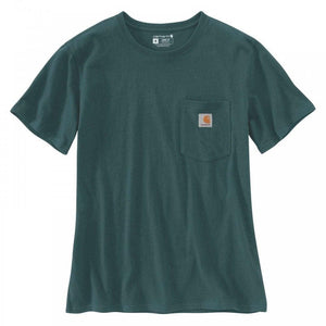 Μπλουζάκι Γυναικείο T-Shirt Loose Fit K87 Pocket Greenstone Carhartt 103067-GM1